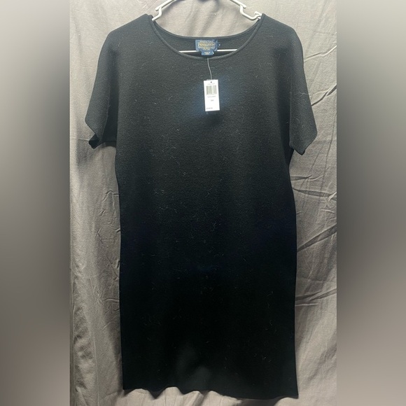 Pendleton Wool Short-Sleeve Sweater Dress - 37.5” Midi Knit Sheath Dress - Picture 2 of 8